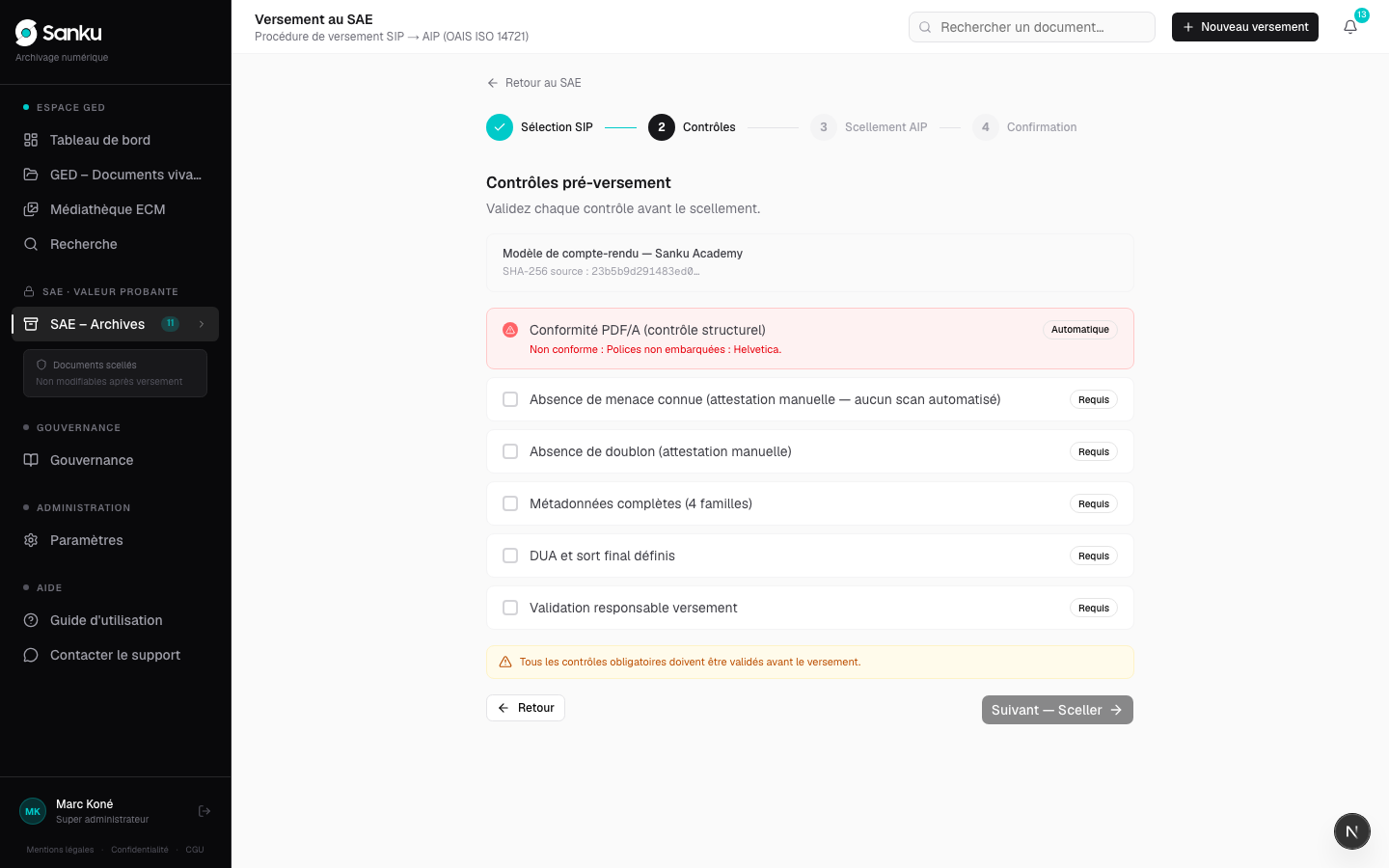 Effectuer un versement (SIP → AIP) — capture 2