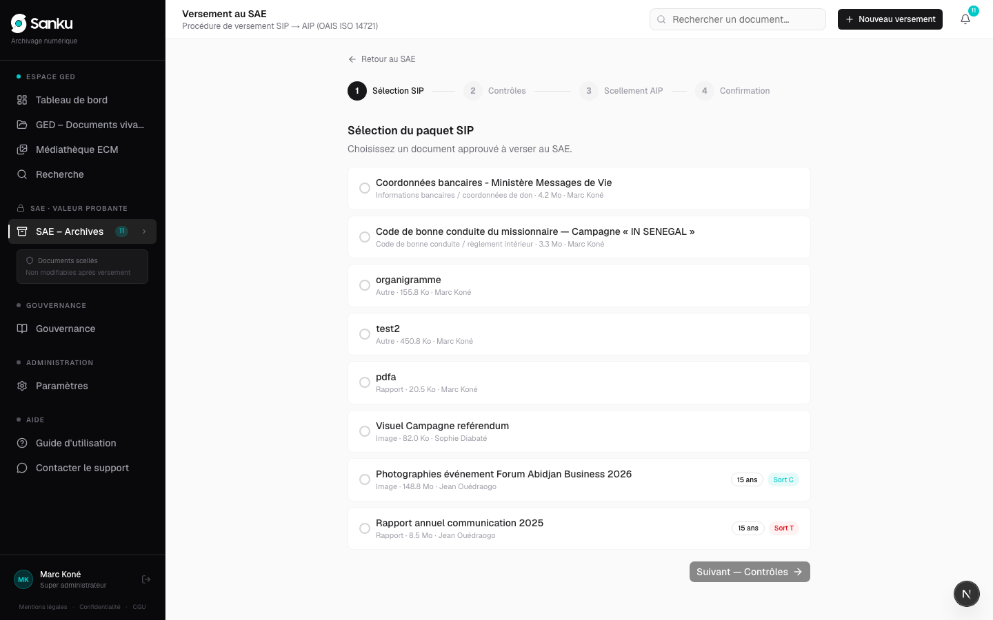 Effectuer un versement (SIP → AIP) — capture 3